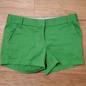J. Crew Vibrant Green Women's Chino Shorts 100% cotton
